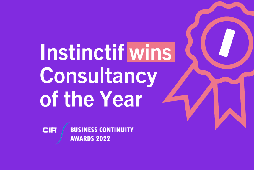 Instinctif wins Consultancy of the Year at Business Continuity Awards 2022
