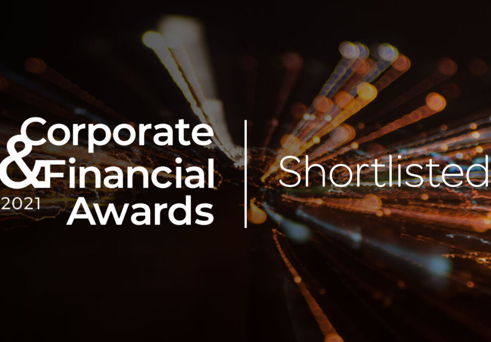 Shortlist success at the Corporate & Financial Awards 2021