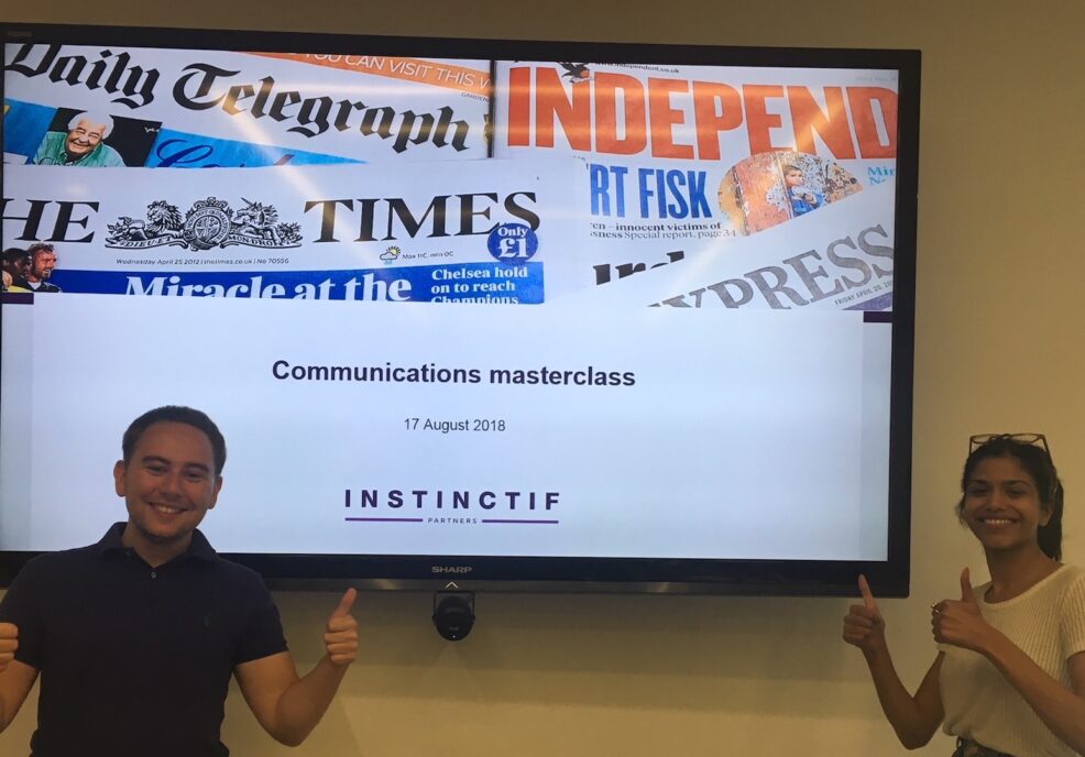 Instinctif Partners runs communications masterclass for London charity